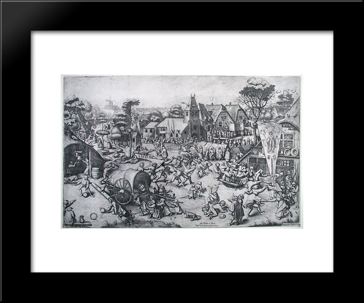 The Fair On St. George'S Day 20x24 Black Modern Wood Framed Art Print Poster by Bruegel the Elder, Pieter