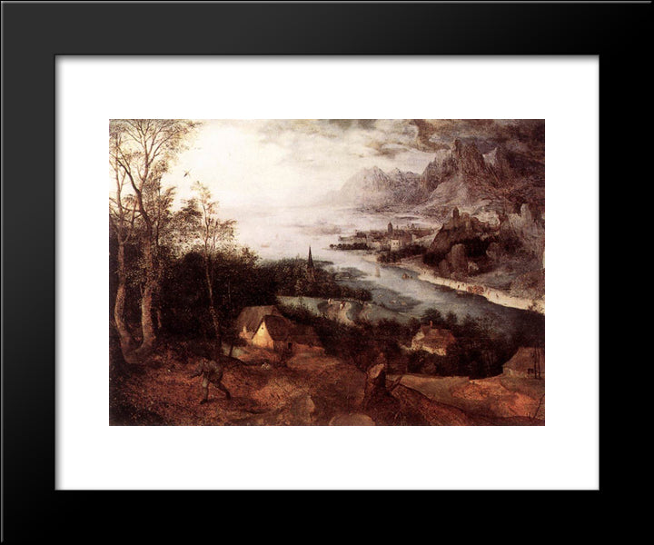 The Parable Of The Sower 20x24 Black Modern Wood Framed Art Print Poster by Bruegel the Elder, Pieter