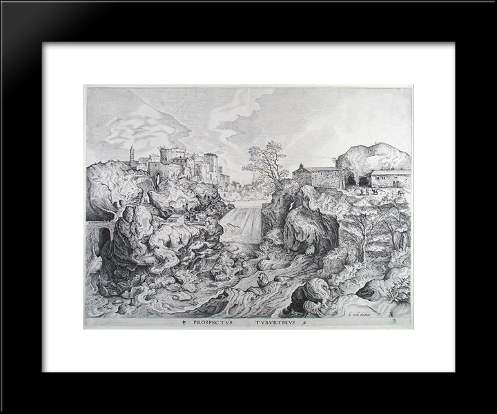 View Of Tivoli 20x24 Black Modern Wood Framed Art Print Poster by Bruegel the Elder, Pieter