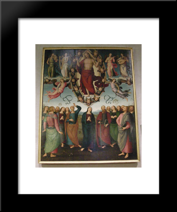 Cathedral Of Sansepolcro Internal 20x24 Black Modern Wood Framed Art Print Poster by Perugino, Pietro