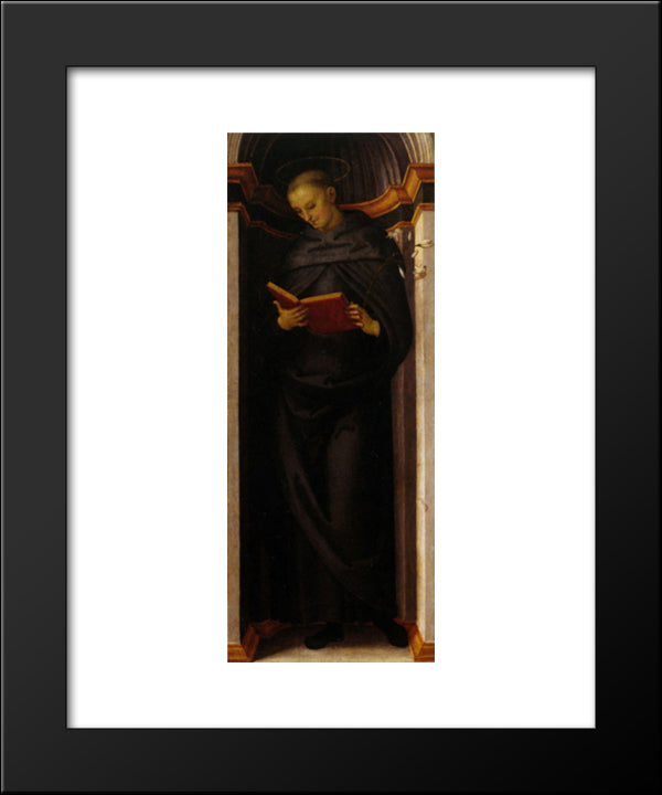 Polyptych Annunziata (St. Philip Benizi) 20x24 Black Modern Wood Framed Art Print Poster by Perugino, Pietro