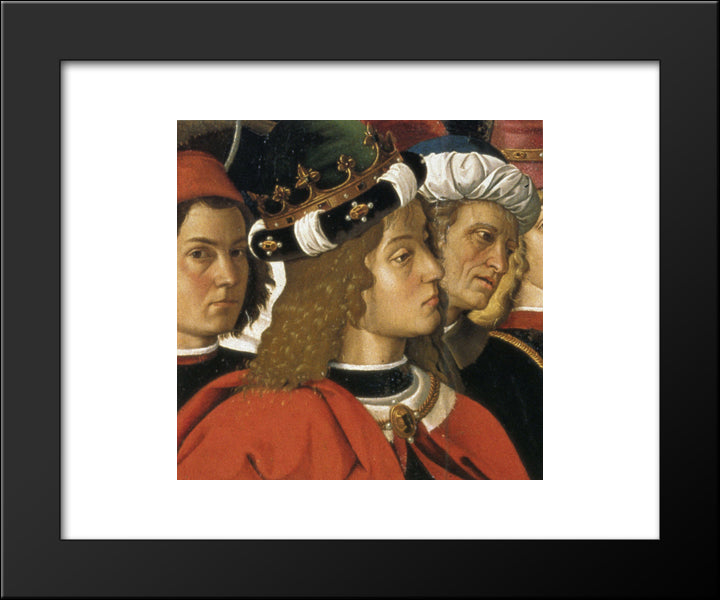 The Adoration Of The Magi (Particular Detail) 20x24 Black Modern Wood Framed Art Print Poster by Perugino, Pietro