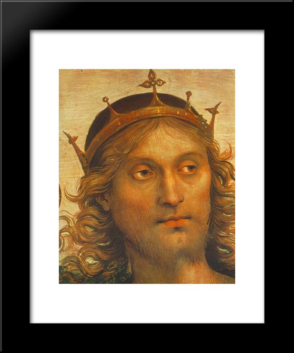 The Almighty With Prophets And Sybils (Detail 2) 20x24 Black Modern Wood Framed Art Print Poster by Perugino, Pietro