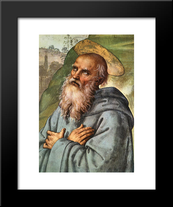 The Pazzi Crucifixion (Detail 3) 20x24 Black Modern Wood Framed Art Print Poster by Perugino, Pietro