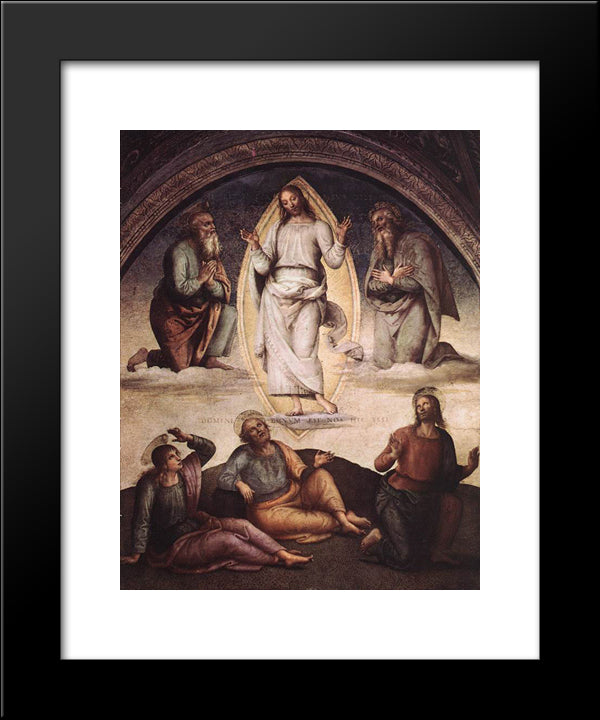 The Transfiguration 20x24 Black Modern Wood Framed Art Print Poster by Perugino, Pietro