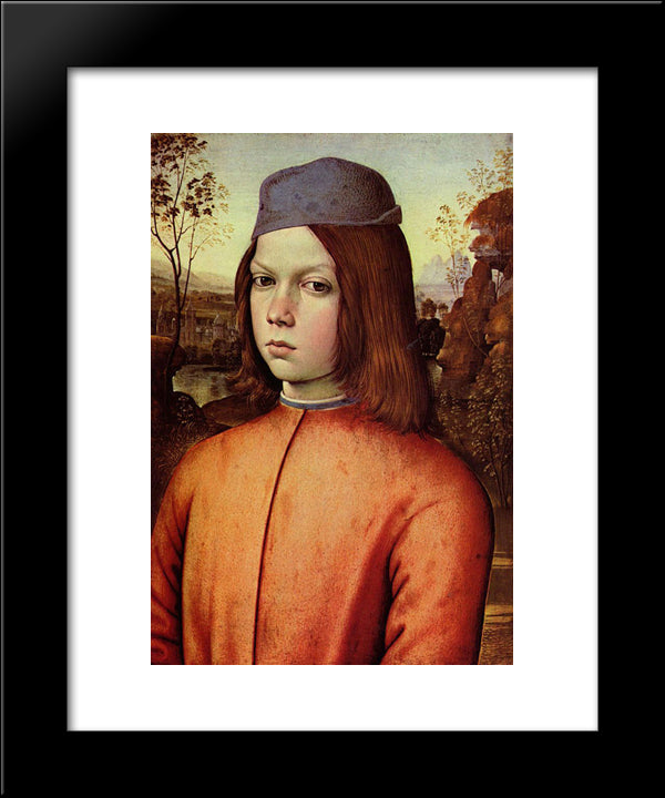 Portrait Of A Boy 20x24 Black Modern Wood Framed Art Print Poster by Pinturicchio