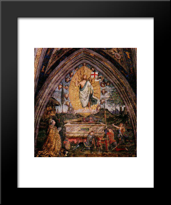 The Resurrection 20x24 Black Modern Wood Framed Art Print Poster by Pinturicchio