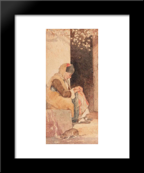 Grandmother 20x24 Black Modern Wood Framed Art Print Poster by Lembesis, Polychronis