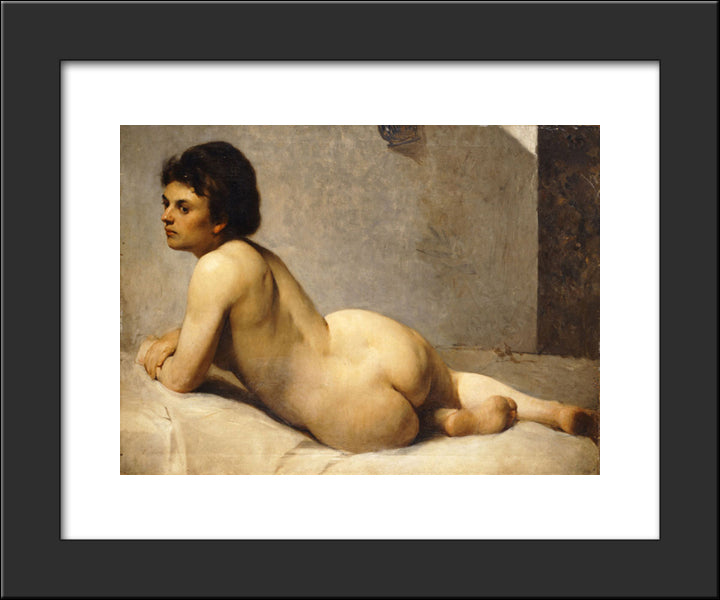 Nude 20x24 Black Modern Wood Framed Art Print Poster by Lembesis, Polychronis
