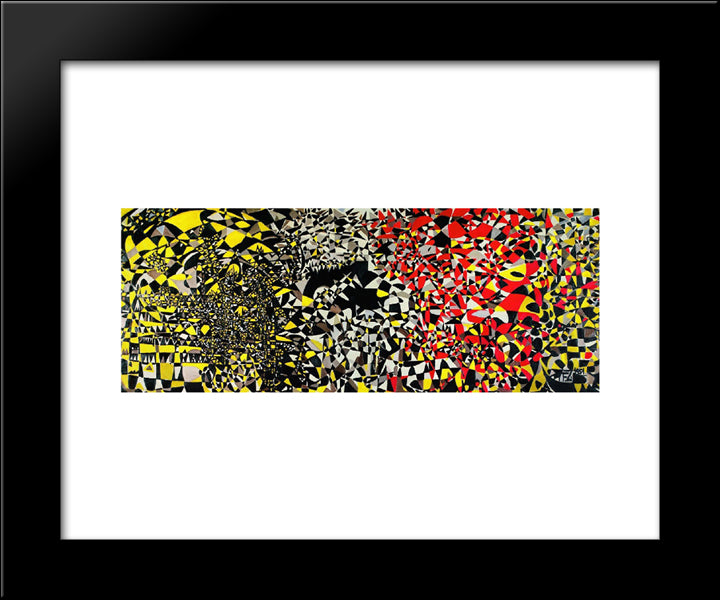 My Hell 20x24 Black Modern Wood Framed Art Print Poster by Zeid, Princess Fahrelnissa