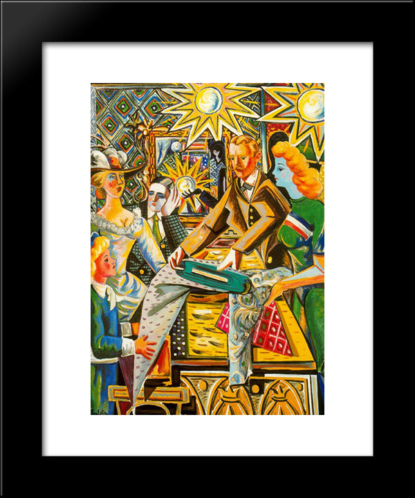 Sideboard 20x24 Black Modern Wood Framed Art Print Poster by Zabaleta, Rafael