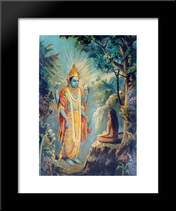 Dhruv Narayan 20x24 Black Modern Wood Framed Art Print Poster by Ravi Varma, Raja