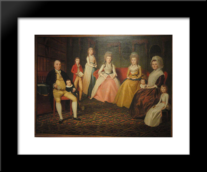The Angus Nickelson Family 20x24 Black Modern Wood Framed Art Print Poster by Ralph Earl