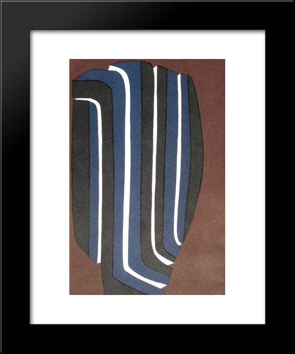 Composition 20x24 Black Modern Wood Framed Art Print Poster by Ubac, Raoul