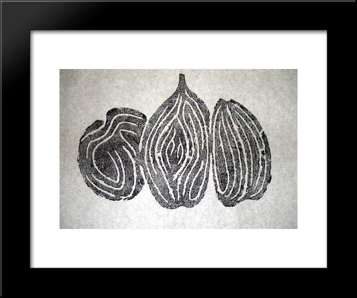 Les Fruits I 20x24 Black Modern Wood Framed Art Print Poster by Ubac, Raoul