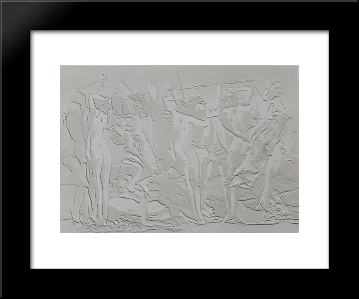 Maquette Pour Un Mur (Model For A Wall) 20x24 Black Modern Wood Framed Art Print Poster by Ubac, Raoul