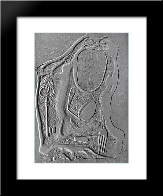 Objets Possibles 1938 20x24 Black Modern Wood Framed Art Print Poster by Ubac, Raoul