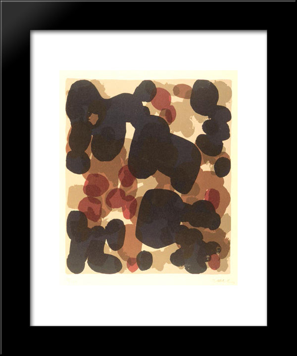 Octobre 20x24 Black Modern Wood Framed Art Print Poster by Ubac, Raoul