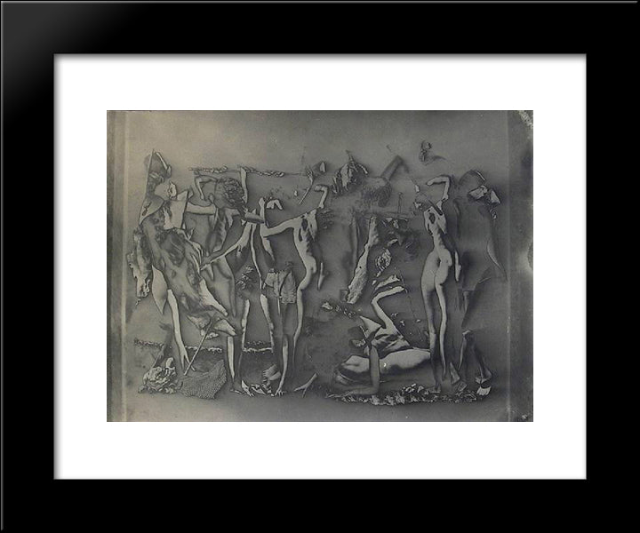 Penthesilee 20x24 Black Modern Wood Framed Art Print Poster by Ubac, Raoul