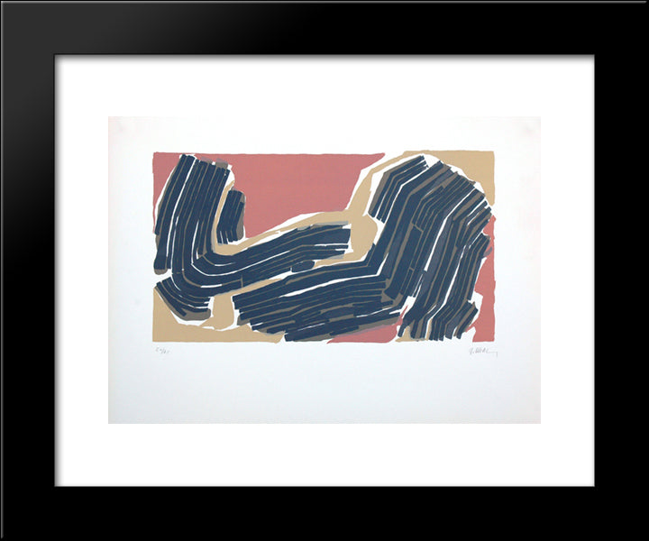 Rythme Rompu 20x24 Black Modern Wood Framed Art Print Poster by Ubac, Raoul