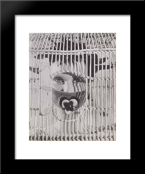 Tete Du Mannequin D'Andre Masson 20x24 Black Modern Wood Framed Art Print Poster by Ubac, Raoul