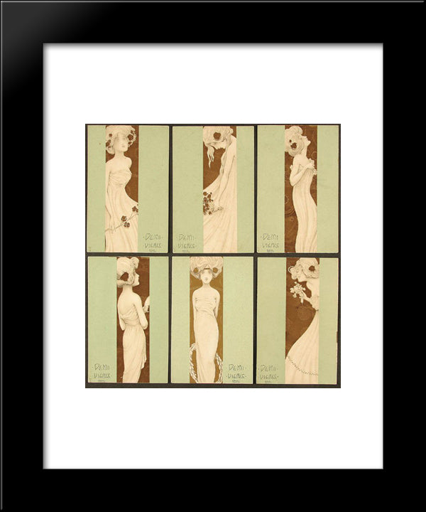 A Half Of A Virgin 20x24 Black Modern Wood Framed Art Print Poster by Kirchner, Raphael