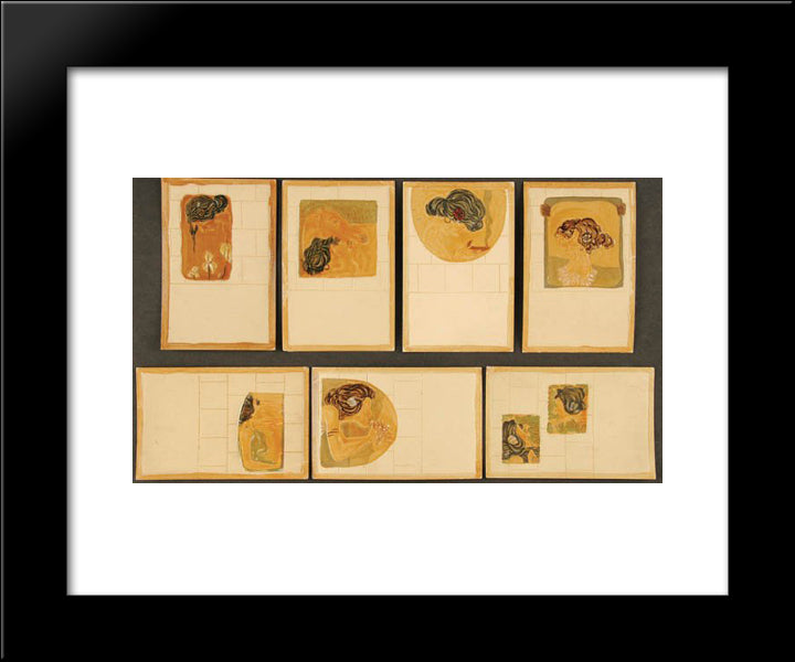 Akropolis 20x24 Black Modern Wood Framed Art Print Poster by Kirchner, Raphael