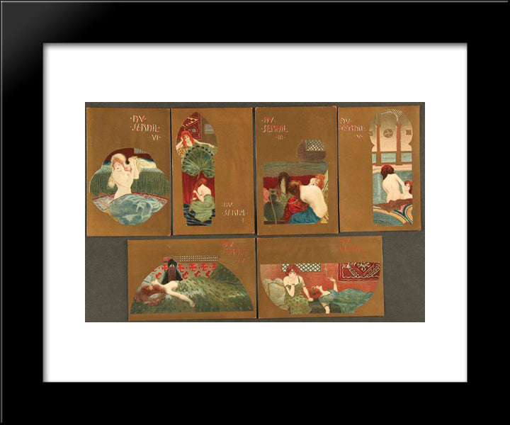 At Serail 20x24 Black Modern Wood Framed Art Print Poster by Kirchner, Raphael