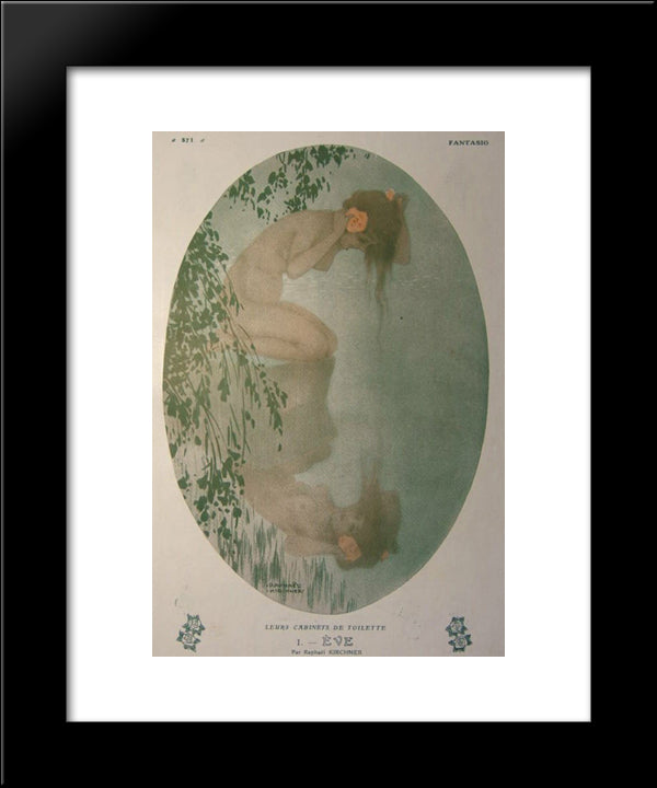 Eve 20x24 Black Modern Wood Framed Art Print Poster by Kirchner, Raphael