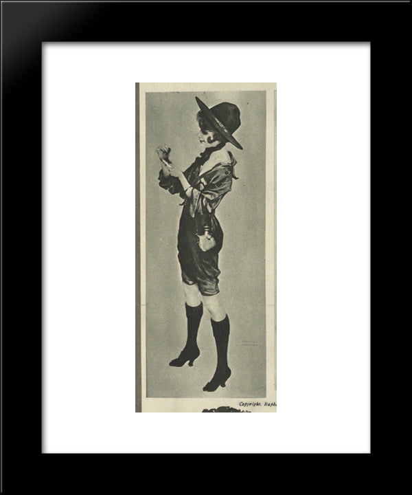 Girl Scout, New York Tribune 20x24 Black Modern Wood Framed Art Print Poster by Kirchner, Raphael