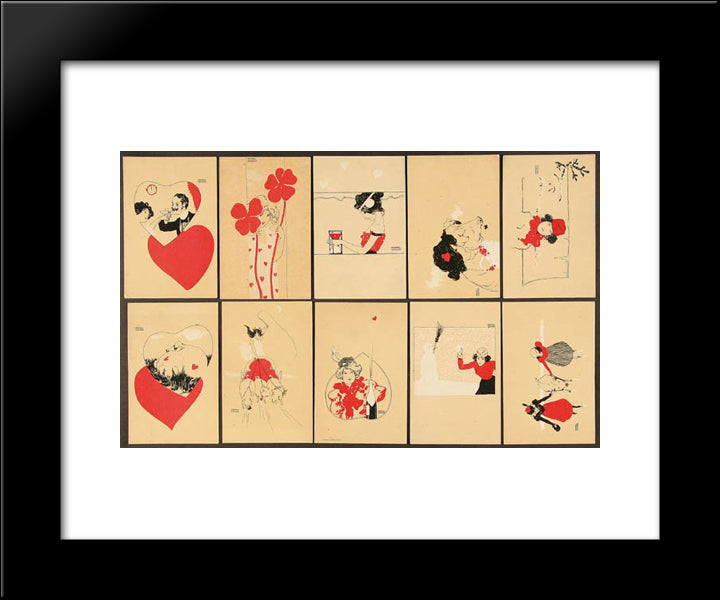 Happy New Year 20x24 Black Modern Wood Framed Art Print Poster by Kirchner, Raphael