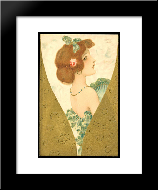 Jewellery 20x24 Black Modern Wood Framed Art Print Poster by Kirchner, Raphael