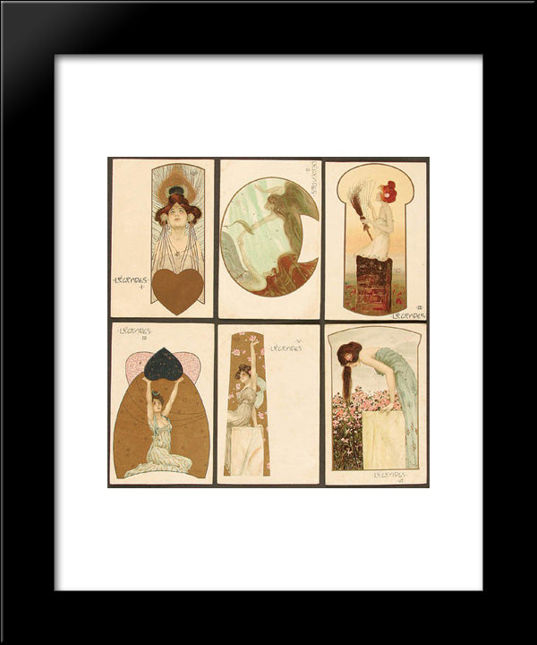 Legendes 20x24 Black Modern Wood Framed Art Print Poster by Kirchner, Raphael