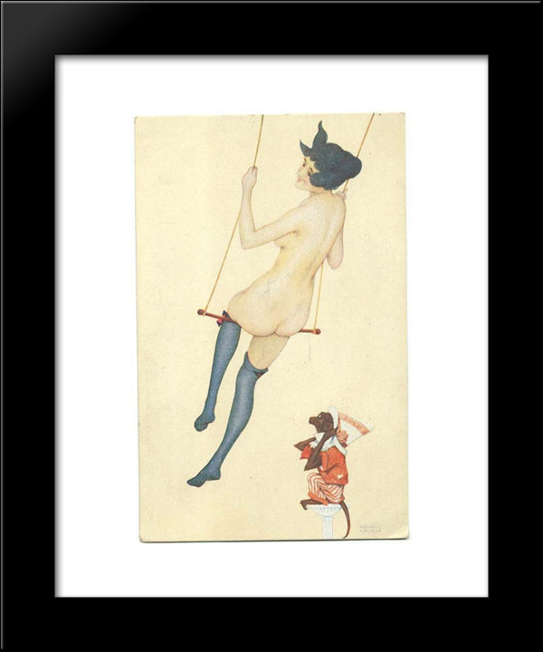 Lulu 20x24 Black Modern Wood Framed Art Print Poster by Kirchner, Raphael