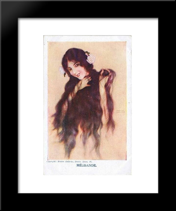 Melisande 20x24 Black Modern Wood Framed Art Print Poster by Kirchner, Raphael