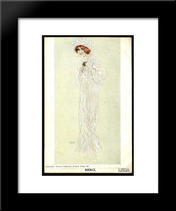Merci Ii 20x24 Black Modern Wood Framed Art Print Poster by Kirchner, Raphael