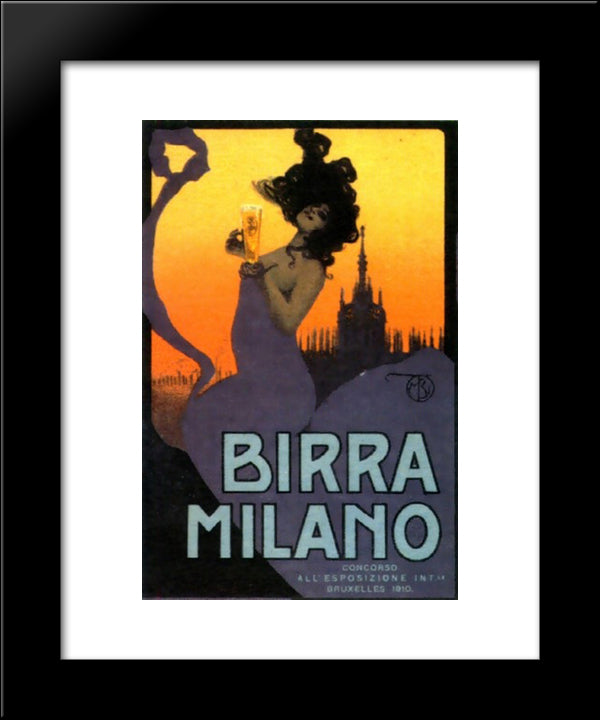 Milan Beer 20x24 Black Modern Wood Framed Art Print Poster by Kirchner, Raphael