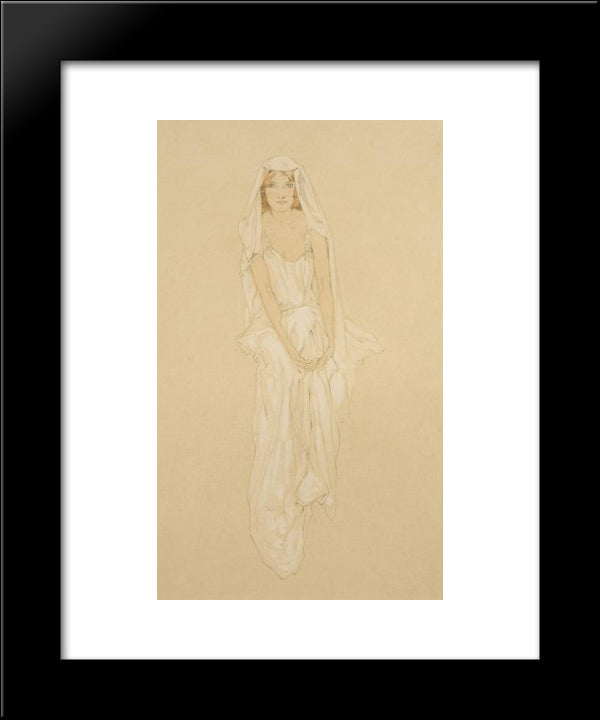Nude Drawings 20x24 Black Modern Wood Framed Art Print Poster by Kirchner, Raphael