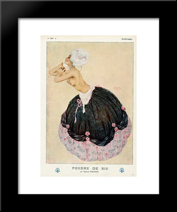 Powder Of Ris 20x24 Black Modern Wood Framed Art Print Poster by Kirchner, Raphael