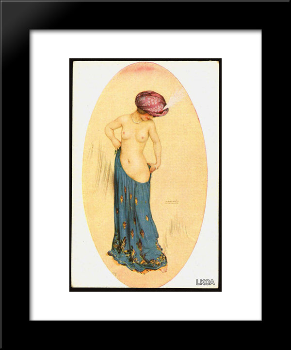 Princess Riquette 20x24 Black Modern Wood Framed Art Print Poster by Kirchner, Raphael
