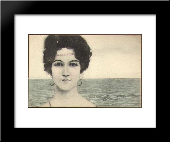 Salome 20x24 Black Modern Wood Framed Art Print Poster by Kirchner, Raphael