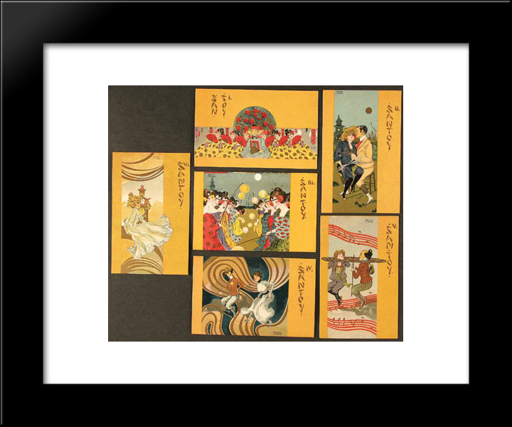 Santoy 20x24 Black Modern Wood Framed Art Print Poster by Kirchner, Raphael