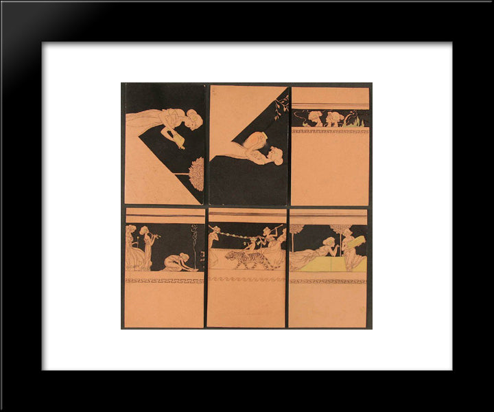 Scenes Of Ancient Greece 20x24 Black Modern Wood Framed Art Print Poster by Kirchner, Raphael