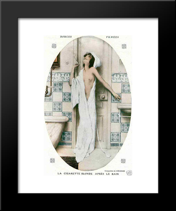 Sweet Smoke 20x24 Black Modern Wood Framed Art Print Poster by Kirchner, Raphael