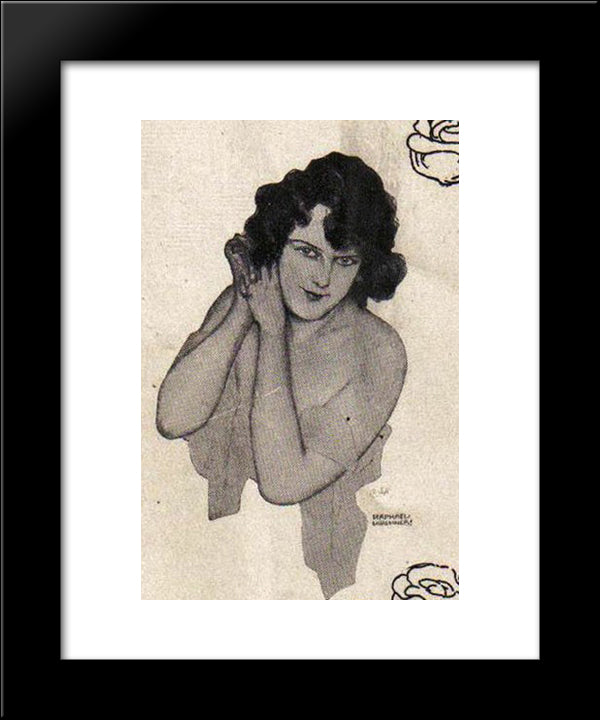 Vivienne Segal 20x24 Black Modern Wood Framed Art Print Poster by Kirchner, Raphael