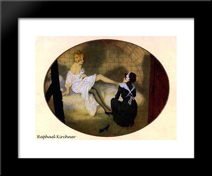 Zeppelins In Paris 20x24 Black Modern Wood Framed Art Print Poster by Kirchner, Raphael