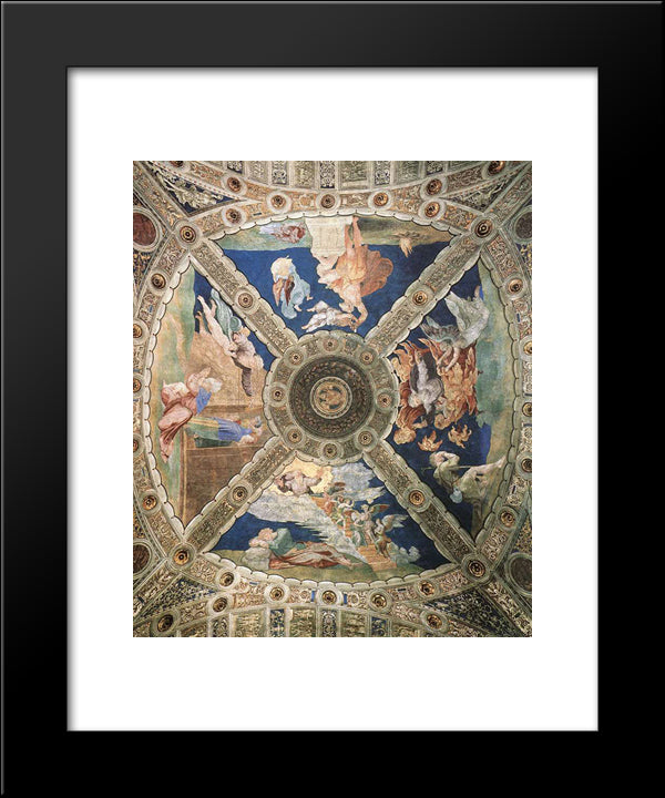 Ceiling 20x24 Black Modern Wood Framed Art Print Poster by Raphael
