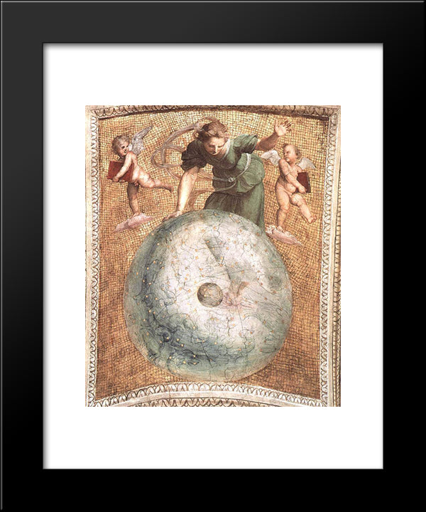Prime Mover, From The 'Stanza Della Segnatura' 20x24 Black Modern Wood Framed Art Print Poster by Raphael
