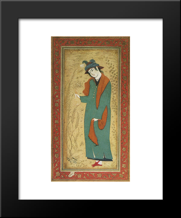 Cup-Bearer 20x24 Black Modern Wood Framed Art Print Poster by Abbasi, Reza