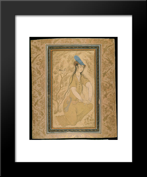 Girl 20x24 Black Modern Wood Framed Art Print Poster by Abbasi, Reza